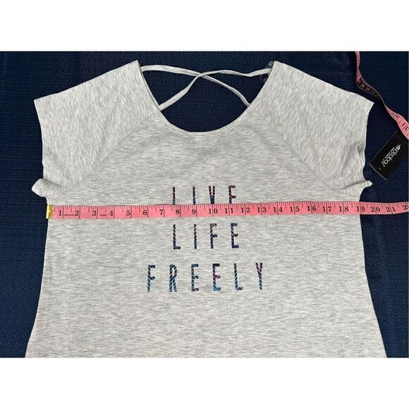 Ideology Women’s Grey Short Sleeve T-Shirt Top Size Large - Picture 7 of 12